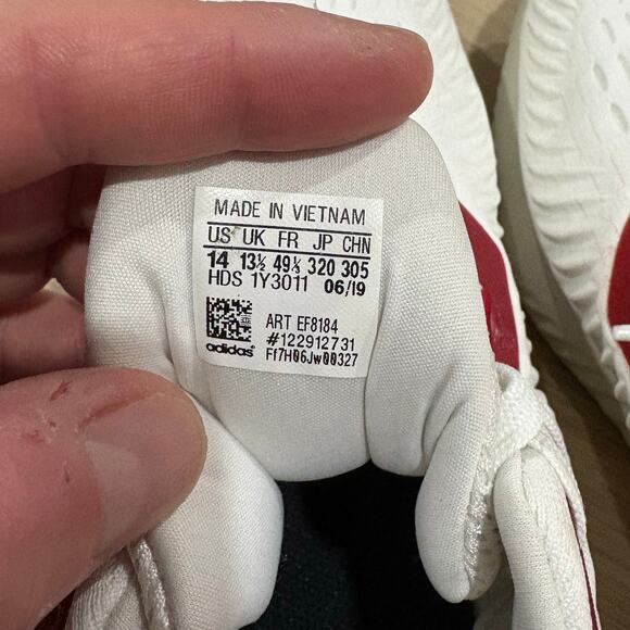 adidas Alphabounce Men’s Red White Athletic Sneakers SZ 14 Nebraska Player Issue main image 9